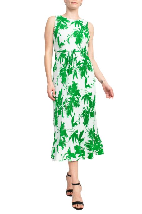 Taylor Floral Print Crepe Midi Dress