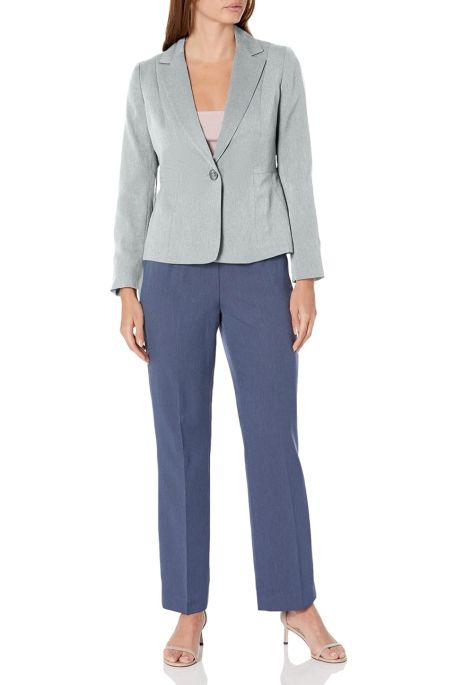Le Suit Crepe One Button Jacket and Pant Set