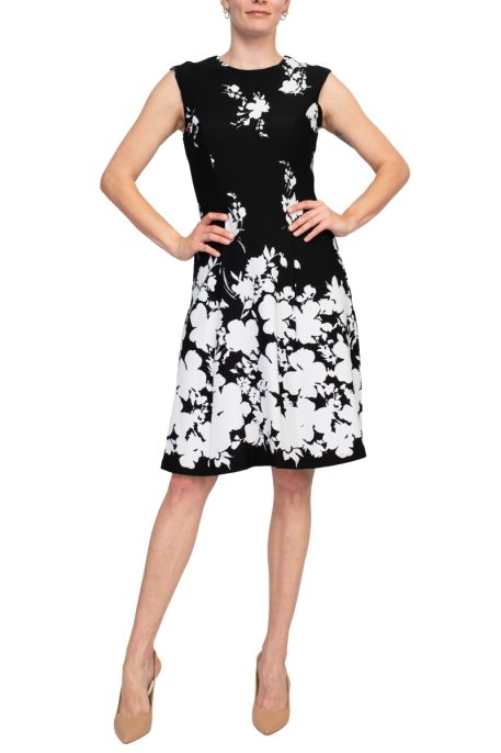 Connected Apparel Floral Print Dress