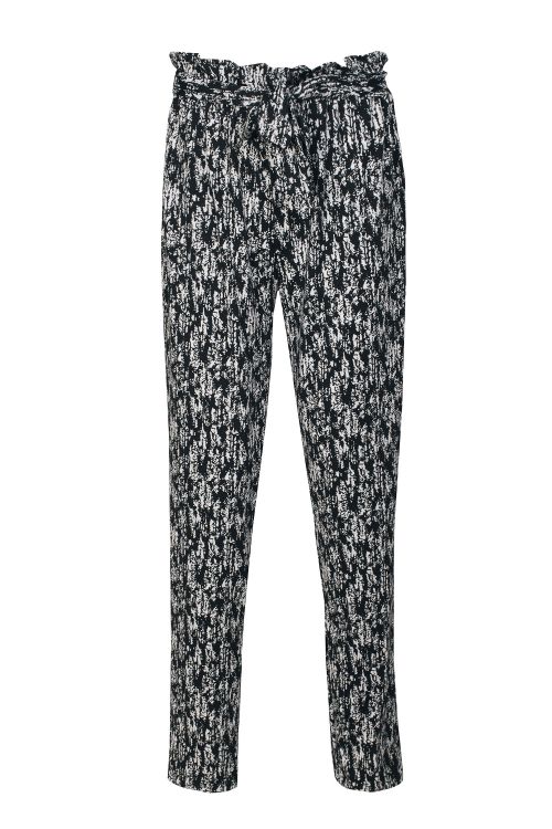 Counterparts Ruched Waist Multi Print Pull On Paper Bag ITY Pant