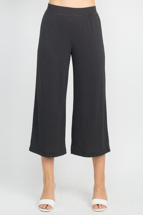 Adrianna Papell Mid Banded Waist Wide Leg Crepe Pant