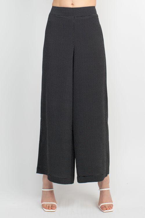 Adrianna Papell Mid Banded Waist Wide Leg Crepe Pants