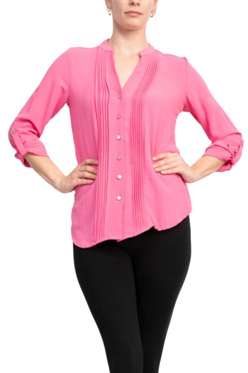 Notations Ruffled Colored Blouse