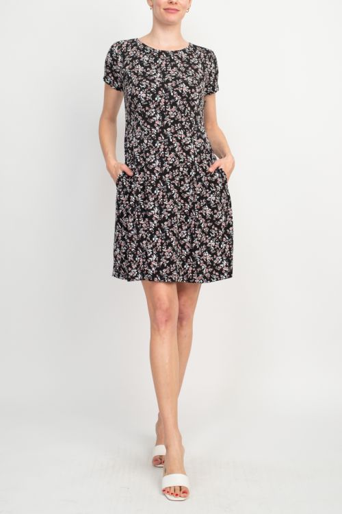 Connected Apparel Floral Soft Dress